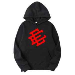 EE Red Printed Black Hoodie