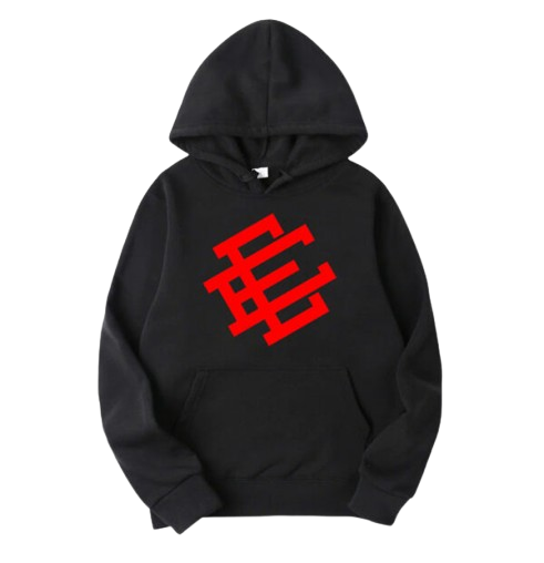 EE Red Printed Black Hoodie EE Red Printed Black Hoodie